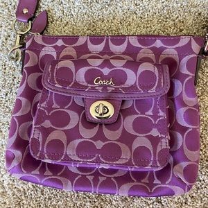 Coach satchel purple